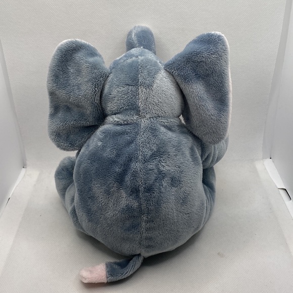 Ty Pluffies Winks The Elephant Tylux 9” Baby Plush Stuffed Animal Gray Pink - Picture 4 of 12